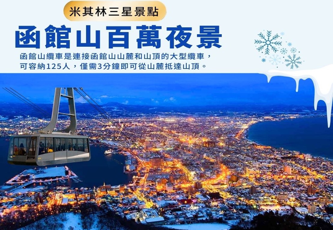 北海道洞爺函館百萬夜景雙溫泉美食五日-JX0429