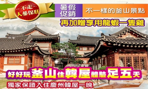 【真航空】(促銷版)好好玩釜山住韓屋體驗《保證不走人蔘+保肝》入住韓屋體驗一晚、海岸觀光列車、韓國傳統茶道&韓服體驗、探訪高靈世界文化遺產遺址區、傳統韓式汗蒸幕五天【足足玩五天】