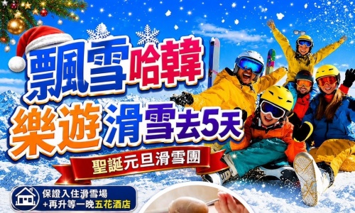 聖誕+元旦促銷《不走人蔘+保肝店》飄雪哈韓樂遊滑雪去(保證入住滑雪場+再升等一晚五花酒店)~滑雪場滑雪、人蔘蜂蜜DIY+韓式拌飯體驗、採草莓、廣藏市場五天【德威航空+含來回機上套餐、台中出發】